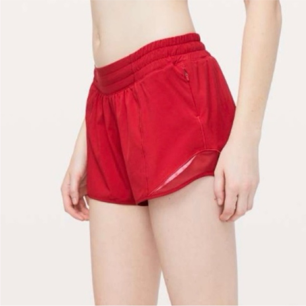 Lululemon Red Hotty Hot Short II *Long 4" First Release Size 6 - Picture 1 of 11